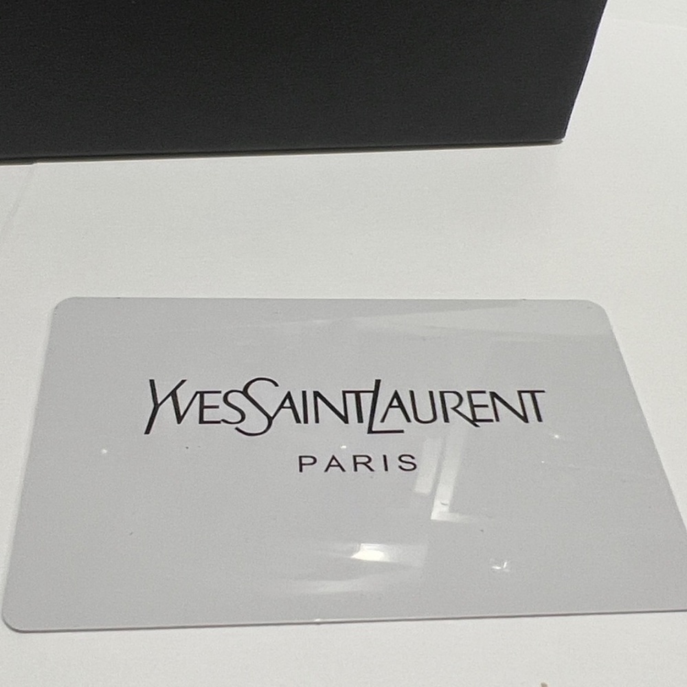 BRAND NEW Saint Laurent White Square Logo Sunglasses - Picture 4 of 4